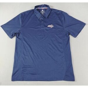 Washington Capitals Shirt Mens Large Blue NHL Hockey Levelwear Polo‎ Performance